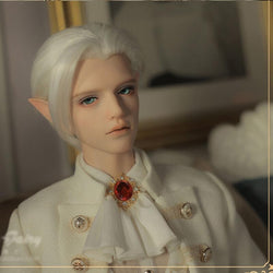 Meeler BJD Dolls Full Set 1/3 Dolls 26 inch Ball Jointed Doll Handsome Prince Elf Ear White Hair with Clothes Shoes Wig Facial Makeup Eyes, Handmade BJD Doll for Doll Lover Best Birthday Gift