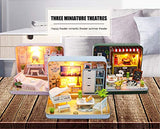 DIY Box Theater Dollhouse Kit, 3D Miniature Wooden Dollhouse Innovative Gift,1:24 Scale Creative Doll House Toys for Lovers (Summer Theater)