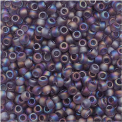 Toho Round Seed Beads 11/0#166DF 'Transparent Rainbow Frosted Lt Tanzanite' 8 Gram Tube