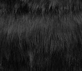 Faux Fur Fabric Long Pile Monkey Shaggy BLACK / 60" Wide / Sold by the yard