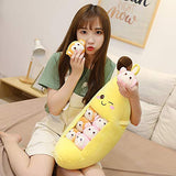 Cute Throw Pillow Stuffed Banana Toys Removable Fluffy Creative Gifts for Teens Girls Kids