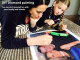 5D DIY Diamond Painting Kit, LPRTALK 5D Diamond Art Kit Full Round Drill for Adults or Kids, Embroidery Dotz Kits Arts Craft Mosaic Making Cross Stitch for Home Wall Decor Unicorn 12x16 inches