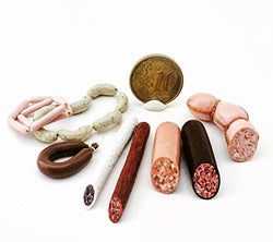 Sausage, bacon. Dollhouse miniature 1:12