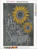 You are My Sunshine Diamond Painting Kit - pigpigboss 5D Full Diamond Painting by Numbers for Adults Sunflower Diamond Painting Art Gift for Kids (11.8 x 15.7 inches)