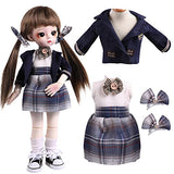 UCanaan 1/6 BJD Dolls Clothes Set for 11.5In-12In Fashion Jointed Dolls 30cm Poseable Dolls-Hoshino