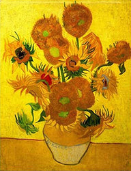 Van Gogh's Famous Painting - Sunflower Oil Painting Series 5D Diamond Painting Kits Full Drill Rhinestone Painting By Number, DIY Cross Stitch Embroidery Craft, Wall Decor Gift(11.8x15.7 Inches)