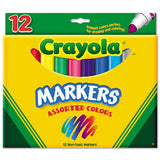 Binney  Smith Crayola(R) Non-Washable Markers, Broad Line, Assorted Classic Colors, Box Of 12