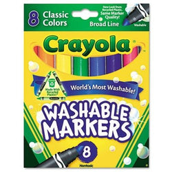 Bulk Buy: Crayola Broad Line Washable Markers 8/Pkg Classic Colors 58-7808 (3-Pack)