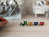 Dollhouse Toy Train, Miniature Nursery Wooden Ride Truck. BJD Doll Handmade Prop