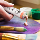 MozArt Supplies Oil Paint Set - 24 Paint Colors 12 Milliliter Tubes - Artist Grade Paints for Professional Artists, Students & Beginners - Ideal for Canvas, Wall Art, Landscape and Portrait Paintings