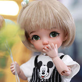 ZDD BJD Doll 1/8 SD Dolls 5.9 Inch Ball Jointed Doll DIY Toys with Full Set Clothes Shoes Wig Makeup, Best Gift for Girls, Can Be Used for Collections, Gifts, Children's Toy