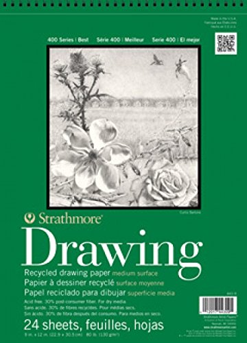Strathmore STR-443-9 24 Sheet Recycled Drawing Pad, 9 by 12"