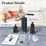 INSHOW 30PSI Upgraded Airbrush Kit with Air Compressor, Portable Cordless Auto Airbrush Gun Kit, Rechargeable Handheld Airbrush Set for Makeup, Cake Decor, Tattoo, Model Coloring, Nail Art (Black)