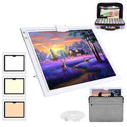 A3 Led Light Pad with Carry Bag and Diamond Painting Storage Containers 120 Slots