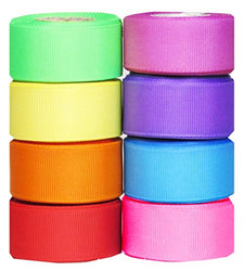 Ribbons for Crafts-Hipgirl 40 Yard 7/8" Holiday Grosgrain Fabric Ribbon Set For Gift Package
