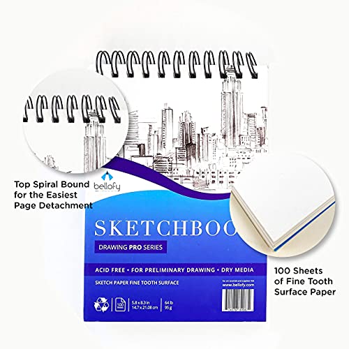 Bellofy Drawing Kit for Adults & Kids Shading & Drawing Pencils For Artists  with Sketchbook Paper Set - 33 Piece Sketching Kit - Drawing Supplies For  Kids 9-12 
