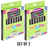 Imagination Starters Set of 2 8-Pack Washable Chalkboard Crayons