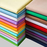 50 Pieces Multi-Colors Cotton Fabric Quilting Squares Bundles 100% Pure Cotton Precut Twill Solid Assorted Fabrics for Craft Patchwork DIY Sewing Material (20×20cm, 20pcs)