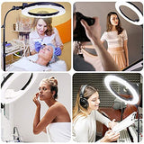 GSKAIWEN 18inch 65W LED Makeup Ring Light with Mirror for Eyebrow Tattoo Light Lash Lamp Beauty Light Eyelash Extension Lamp Studio Video Photography Light with Tripod Phone Holder Mirror and Bag