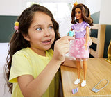 Barbie Princess Adventure Teresa Doll (11.5-inch Brunette) in Fashion and Accessories, with Smart Phone, Purse, Travel Mug and Tiara, Gift for 3 to 7 Year Olds