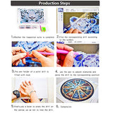 DCIDBEI DIY 5d Diamond Painting Shiny Crystal Diamond Kits,Purple Flowers Painting Diamonds,Rhinestone Embroidery Cross Stitch Kits Supply Arts Craft Canvas Wall Decor Stickers Home decor12x12inches
