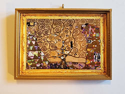 Tree Of Life Gustav Klimt Christmas Tree Ornament, Magnet, Dollhouse Miniature, Shelf Stand or Mini Wall Hanging OhSoCute (WALL HANGING)