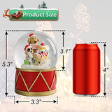 Christmas Snow Globes Musical Globe - Puppys and Cat Water Globe with 8 Songs Color Changing Music Box for Christmas Home Décor and Gift