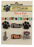 Buttons Galore PPGROUP Pets & Pals 3D Buttons - Set of 6 Cards