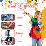 Behomy Tie-Dye Kit | Fabric Dye, 5 Colors Shirt Dye Kit for Kids, Adults, User-Friendly, Activities Supplies DIY Dyeing Kit, All in One Creative Tie-Dye Kit Perfect for Party Group (5 Colors)