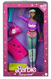 Barbie Rewind 80s Edition Workin’ Out Doll (11.5-in Brunette) Wearing Bodysuit, Legwarmers & Accessories, with Cassette Tape Doll Stand, Gift for Collectors