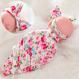 ZITA ELEMENT 10 Inch Newborn Reborn Baby Doll with Baby Doll Quilt Clothes Set Realistic Soft Baby Doll with 1 Cute Flower Quilt and 1 Hair Bands-Kids Girls Best Gift