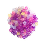 Miraclekoo 1000 Pcs UV Beads Multi Color Changing UV Reactive Plastic Pony Beads, Glows in the