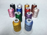 Sinbel Polyester Embroidery Thread 12 Colors 550 Yards Per Spool For Brother Babylock Janome Singer