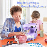 Sewing Machine, Portable Sewing Machine for Beginners with Light and Extension Table, Easy to Use & Safe for Kids, Best Gifts Suitable for DIY Home Travel, Space Saver