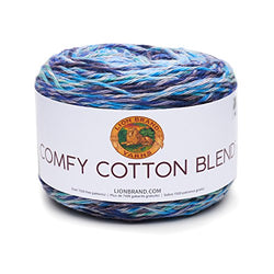 Lion Brand Yarn 756-709 Comfy Cotton Blend Yarn, Ocean Breeze