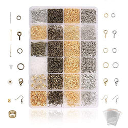 Jeteven 3000pcs DIY Jewelry Making Findings Supplies Kit Inculding Earring Hooks, Lobster Clasps,