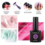 Gel Nail Polish Kit 8 Colors Long lasting Soak Off LED Nail Gel Polish Set 10ml Each Bottle for Nail Salon Home DIY