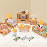 Dollhouse Furniture Set for Kids Toys Miniature Doll House Accessories Pretend Play Toys for Boys Girls & Toddlers Age 3+ with Living Room, Sofa, TV...