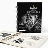 Castle Art Supplies 72 Piece Colored Pencil Tin Set + 2 Sketch Books Artist Bundle