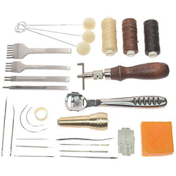 BIGTEDDY - Leather Craft Basic Stitching Sewing Hand Tool Set Saddle Groover for DIY Leathercraft Projects