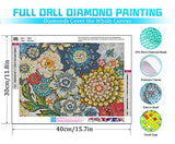Blooming Mandala Diamond Painting Kits for Adults - 5D Diamond Art Kits for Adults Kids Beginner, DIY Round Full Drill Diamond Dots Paint with Diamonds Painting Kit Home Wall Decor 11.8x15.7inch