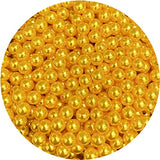400pcs 8mm Pearl Beads Satin Luste Round Loose Plastic Pearl Craft Beads for Jewelry Making Earring Bracelet Necklace Key Chains Sewing Crafts Decoration (Gold Yellow)