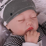 CHAREX Sleeping Reborn Baby Doll, Realistic Baby Dolls, Lifelike Weighted Reborn Baby with Soft Toy for Boys Age 3+