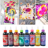 One Step Tie Dye Kit, 5/8 Colors Textile Paints Non Toxic DIY Clothing Fabric Dye for Kids, Adults, and Groups