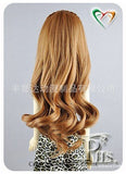 (22-24cm) 1/3 BJD Doll SD Fur Wig Dollfie / Light-Brown Curly Long Hair with Braid / DW-T213G