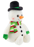 Bearington Big Snowball Plush Holiday Snowman Stuffed Animal, 14 inches
