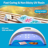 UV Resin Crystal Clear Hard Type - 100g Fast Curing UV Epoxy Resin for DIY Jewelry Making, Odorless Ultraviolet Cure Transparent Sunlight Activated UV Resin Kit for Craft Decoration, Casting & Coating
