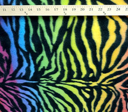 Polar Fleece Fabric Prints Animal Print RAINBOW ZEBRA/60 Wide/Sold by the Yard FE-N-06