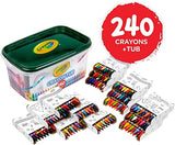 Crayola 240 Crayons, Bulk Crayon Set, 2 of Each Color, Gift for Kids, Ages 3, 4, 5, 6, 7 & Construction Paper, 240 Count, 2-Pack (total 480 count)