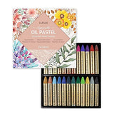 HASHI Water Soluble Oil Pastels (24 Colors) + HASHI Chalk Pastel Holder (2pcs 1set)